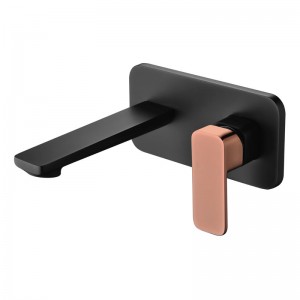 Seto Rose Gold & Matte Black Bath Spout Or Wall Basin Mixer
